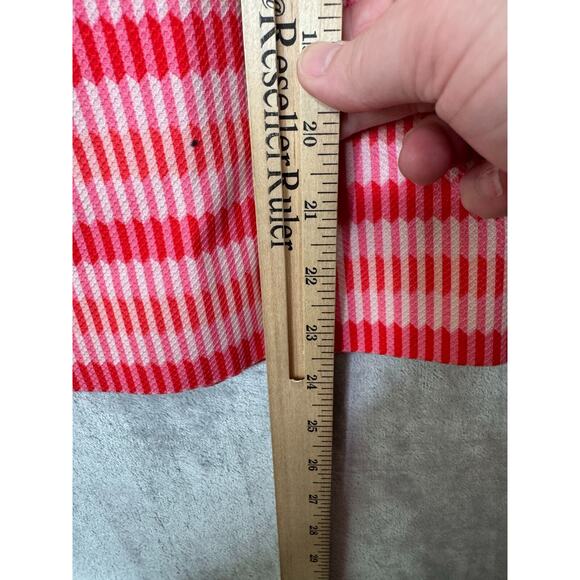 Per Se by Carlisle Skirt Womens 10 Neon Pink White Pencil Cotton Stretch Career - Picture 11 of 11